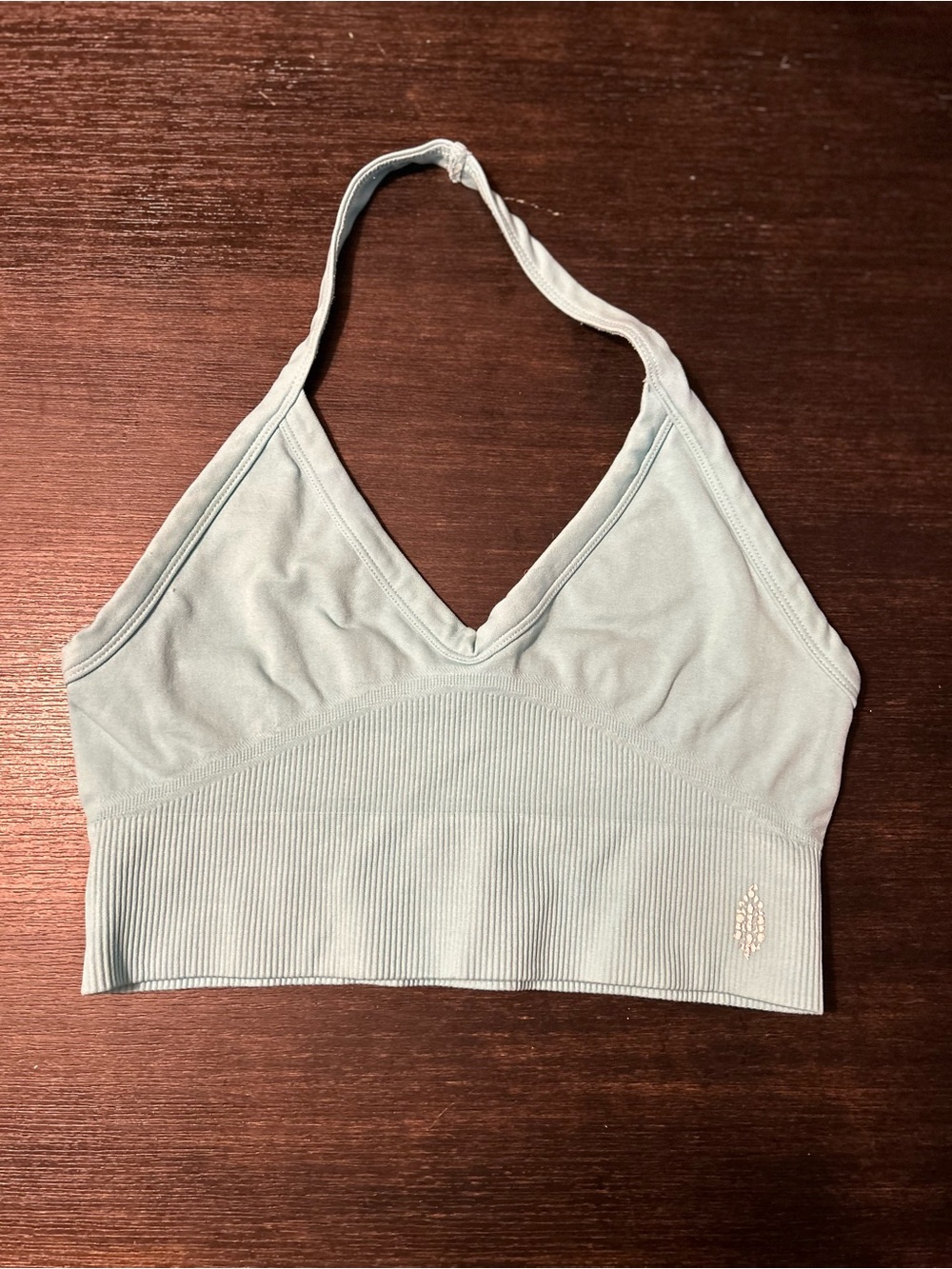 Free People Light Blue Halter Bralette